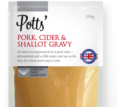 Potts' Pork, Cider and Shallot Gravy